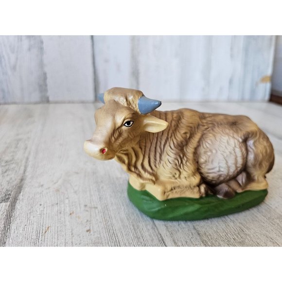 Vintage cow nativity Japan village Xmas decor large - Picture 2 of 8